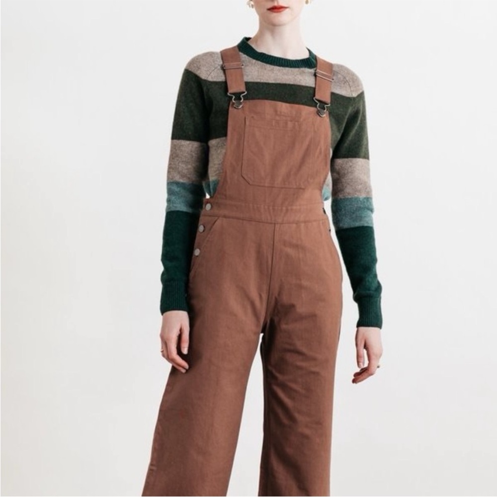 BRIDGE & BURN ROSCOE OVERALL - TERRACOTTA
high waist wide leg Sz 26 overall - Picture 5 of 12